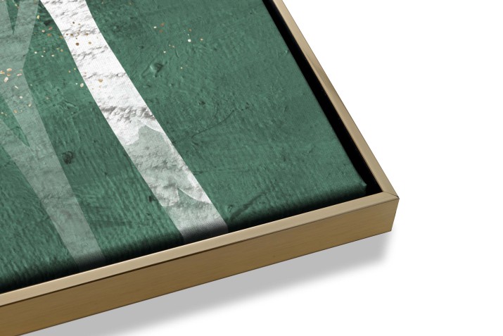 Obrazy w Ramie American Box | Białe Brzozy i Złote Liście | Elegancki Tryptyk do salonu R32115 - zdjęcie 6