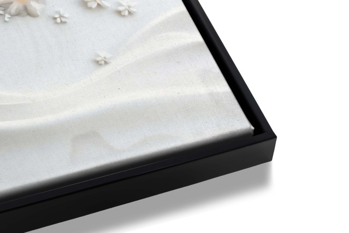 Obraz na ścianę w Ramie American Box | Elegancka dekoracja w bieli i złocie- Drzewo i Kwiaty w stylu Glamour R73121 - zdjęcie 6
