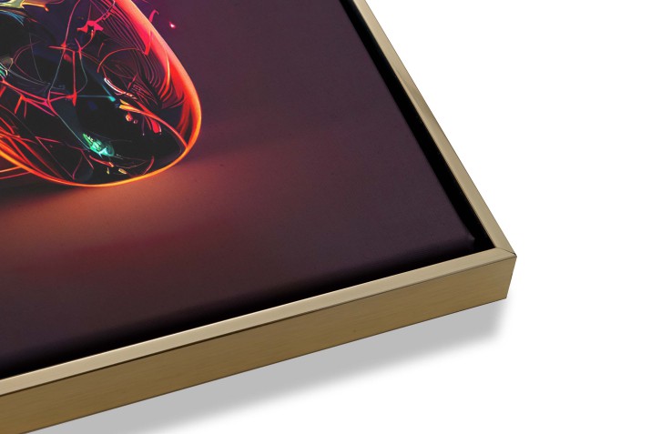 Obraz na płótnie w Ramie American Box | Neonowy kontroler, pad- dekoracja do pokoju gracza R64614 - zdjęcie 6