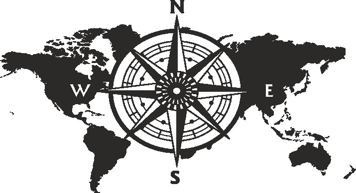 Naklejki na ścianę mapa RÓŻA WIATRÓW - zdjęcie 4