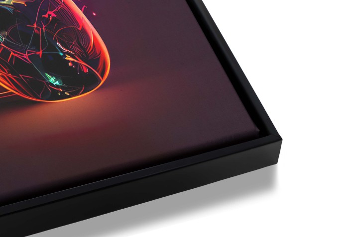 Obraz na płótnie w Ramie American Box | Neonowy kontroler, pad- dekoracja do pokoju gracza R64614 - zdjęcie 5