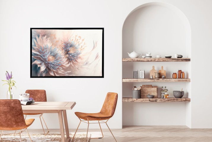 Obraz na ścianę w Ramie American Box | Eleganckie, Pastelowe Kwiaty na płótnie R64622 - zdjęcie 7