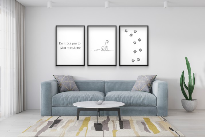 Minimalistyczne Plakaty na ścianę- Pies Line Art | Dom bez psa to tylko mieszkanie 81687 - zdjęcie 5