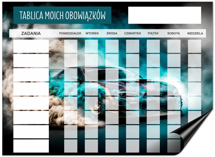 Nauka obowiązków dla dzieci, Dziecięcy Planer zadań- Tablica motywacyjna na magnesie + 118 buziek 4628 - zdjęcie 7