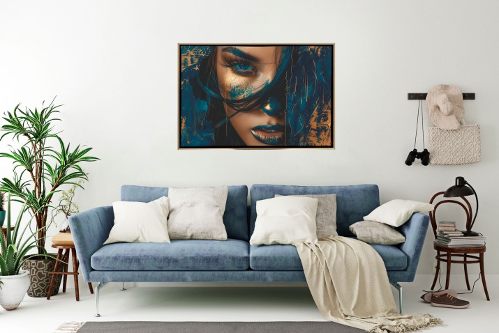 Obraz na ścianę w Ramie American Box | Elegancki Portret Kobiety | Dekoracja do salonu Glamour R73080 - zdjęcie 9