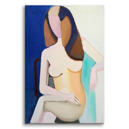 Reprodukcja obrazu &amp;amp;quot;Seated Female Nude&amp;amp;quot; Vilhelma Lundstrøma - Abstrakcyjny Akt Kobiecy na Płótnie - zdjęcie 2