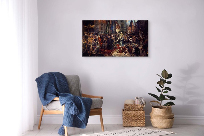 Reprodukcja obrazu na płótnie – Jan Matejko „Konstytucja 3 Maja” - zdjęcie 4
