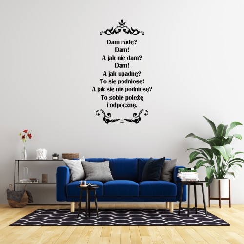4118 Naklejki na ścianę napisy ścienne Dam radę - zdjęcie 2