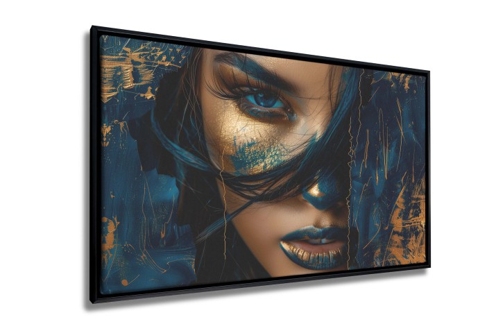 Obraz na ścianę w Ramie American Box | Elegancki Portret Kobiety | Dekoracja do salonu Glamour R73080 - zdjęcie 2