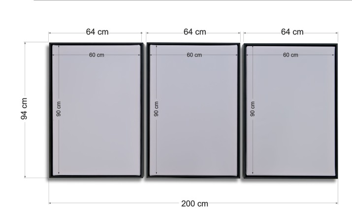 Obrazy w Ramie American Box | Białe Brzozy i Złote Liście | Elegancki Tryptyk do salonu R32115 - zdjęcie 9