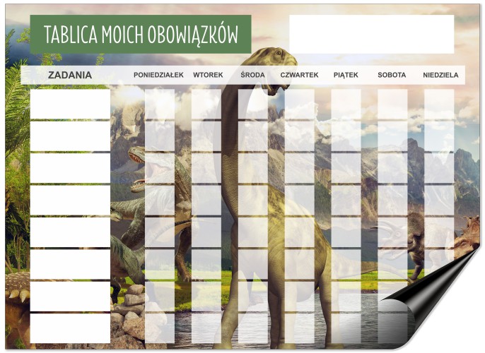 Tablica motywacyjna na lodówkę | Planer obowiązków dla dzieci- Lista zadań + 118 buziek 4630 - zdjęcie 7