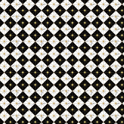 Dekoracyjny panel do kuchni- mozaika w stylu Art Deco | Czarno-Białe romby –stylowa dekoracja kuchenna 81736 - zdjęcie 4