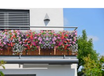 Osłona dekoracyjna na balkon, taras Kolorowe kwiaty - baner na wymiar  81752 Naklejkomania - zdjecie 1 - miniatura
