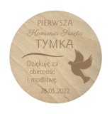 Drewniany magnes podziękowanie dla gości podziękowania Komunia Święta Chrzest 10 sztuk, P05 Naklejkomania - zdjecie 1 - miniatura