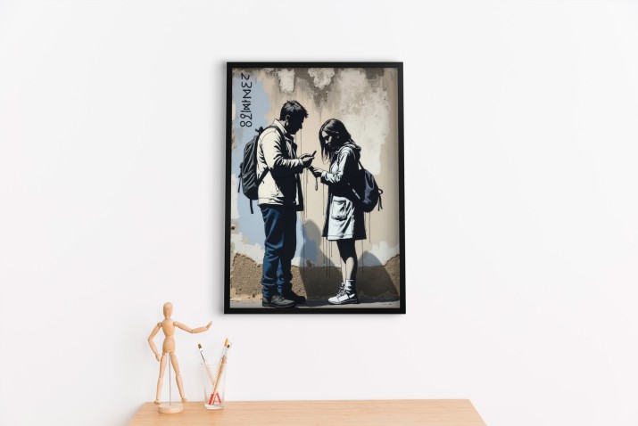 Plakat Street Art – Mural w stylu Banksy’ego | Nowoczesna dekoracja 81691 - zdjęcie 5