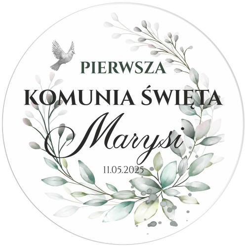 Tablica powitalna na Pierwszą Komunię Świętą Pamiątka Ozdobna tablica 3D z imieniem 61735 - zdjęcie 4