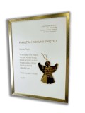 Elegancka pamiątka Pierwszej Komunii Świętej w złotej ramie, ekskluzywny prezent dla dziecka 26035 Naklejkomania - zdjecie 1 - miniatura