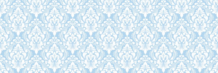Błękitny Panel do kuchni nad blat | Panel na ścianę- niebieskie ornamenty vintage 81761 - zdjęcie 2