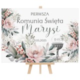 Tablica powitalna na Pierwszą Komunię Świętą Plakat powitalny Tło do zdjąć 61737 Naklejkomania - zdjecie 1 - miniatura