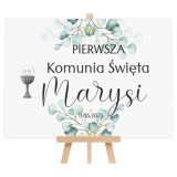 Tablica powitalna na Pierwszą Komunię Świętą Plakat powitalny Tło do zdjąć z uroczystości 61738 Naklejkomania - zdjecie 1 - miniatura