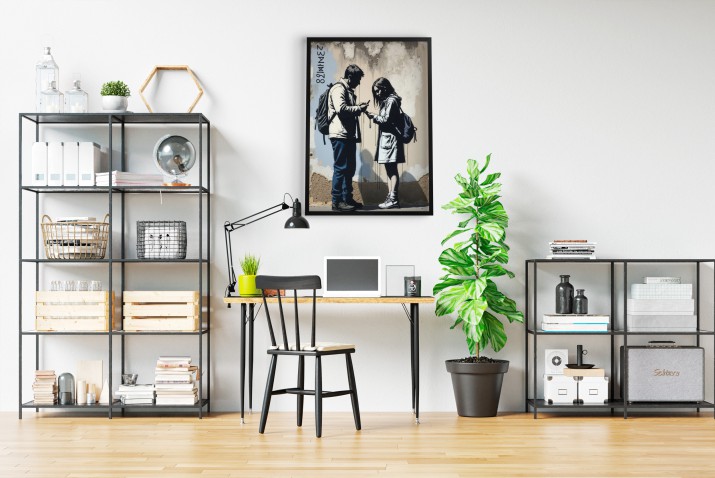 Plakat Street Art – Mural w stylu Banksy’ego | Nowoczesna dekoracja 81691 - zdjęcie 7