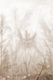 Dekoracyjna Folia Samoprzylepna na Kabinę prysznicową, Drzwi Szklane | Naklejka na szybę- beżowe trawy 42706 Naklejkomania - zdjecie 2 - miniatura