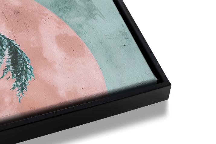 Pastelowy Obraz na płótnie w ramie American Box | Spokojna dekoracja na ścianę w stylu boho R68189 - zdjęcie 4