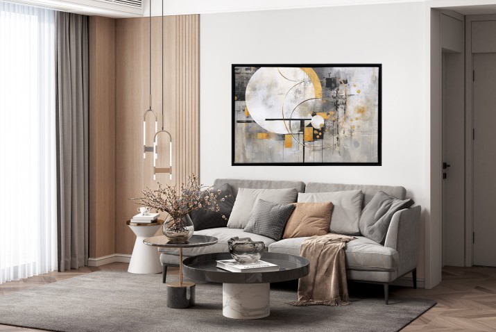 Abstrakcyjny Obraz na płótnie w Ramie American Box | Elegancka dekoracja na ścianę R20807 - zdjęcie 8