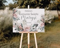 Tablica powitalna na Pierwszą Komunię Świętą Plakat powitalny Tło do zdjąć 61737 Naklejkomania - zdjecie 6 - miniatura