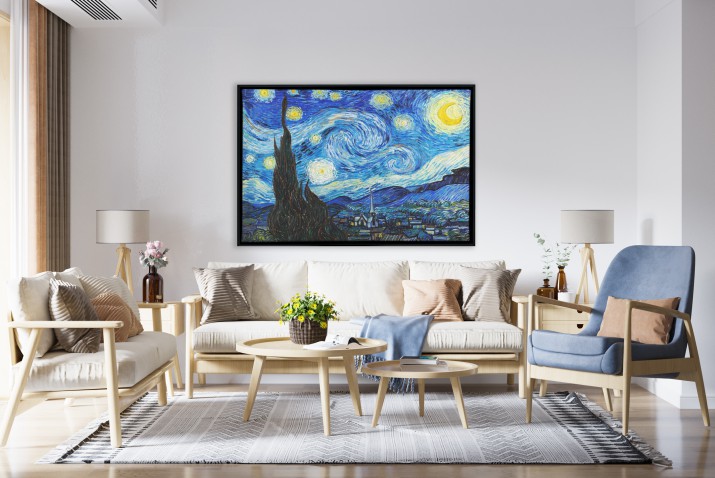 Reprodukcja Vincenta Van Gogha &amp;quot;Gwieździsta Noc&amp;quot; w ozdobnej ramie American Box R92069 - zdjęcie 7
