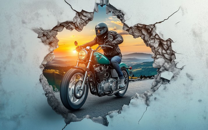 Osłona Maskownica grzejnika- motocyklista | Dekoracyjna mata na kaloryfer 81709 - zdjęcie 4