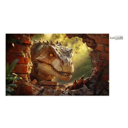 Maskownica kaloryfera- dinozaur | Dekoracyjna Osłona grzejnika z dziurą 3D Park Jurajski 81705 - zdjęcie 2