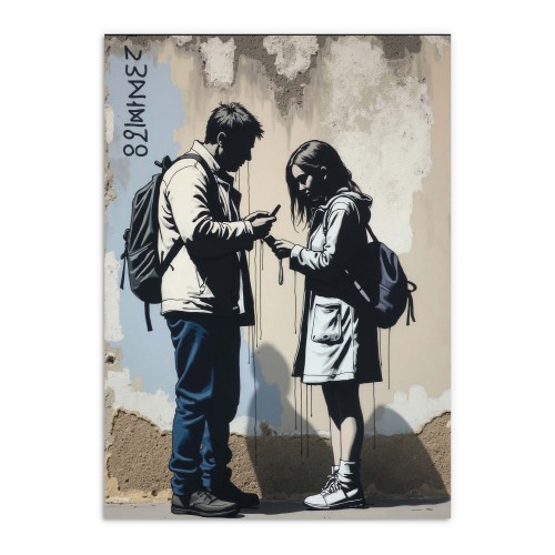 Plakat Street Art – Mural w stylu Banksy’ego | Nowoczesna dekoracja 81691 - zdjęcie 4