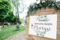 Tablica powitalna na Pierwszą Komunię Świętą Plakat powitalny Tło do zdjąć z uroczystości 61738 Naklejkomania - zdjecie 6 - miniatura