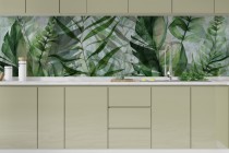 Panel kuchenny między szafki– stylowa dekoracja do kuchni | Lacobel Zielone Liście P21183 Naklejkomania - zdjecie 3 - miniatura