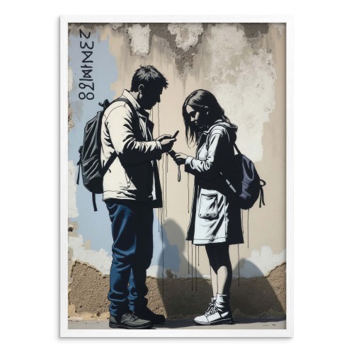 Plakat Street Art – Mural w stylu Banksy’ego | Nowoczesna dekoracja 81691 - zdjęcie 2