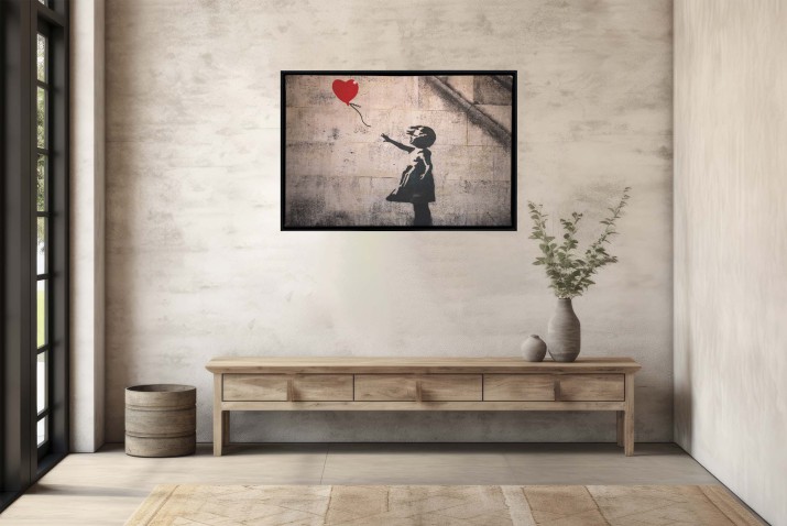 Obraz w Ramie American Box | Banksy- Dziewczynka z Balonikiem R32478 - zdjęcie 7