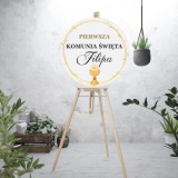 Tablica powitalna na Pierwszą Komunię Świętą Ozdobna tablica 3D z imieniem Tło Komunia Święta 61736 Naklejkomania - zdjecie 2 - miniatura