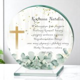 Elegancka statuetka z dedykacją - Pamiątka Pierwszej Komunii Świętej | Prezent na komunię 66080 Naklejkomania - zdjecie 3 - miniatura
