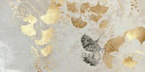 Panel ścienny do kuchni z eleganckim botanicznym wzorem- złote liście miłorzębu 81721 Naklejkomania - zdjecie 4 - miniatura