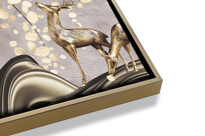 Obraz w eleganckiej ramie American Box | Złote drzewo-  dekoracja glamour R241426 - zdjęcie 5