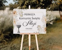 Elegancki Plakat powitalny Komunia Święta I Tablica powitalna na Pierwszą Komunię Świętą I Pamiątka 61740 Naklejkomania - zdjecie 4 - miniatura