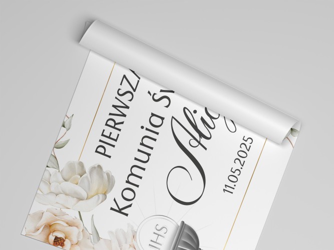 Elegancki Plakat powitalny Komunia Święta I Tablica powitalna na Pierwszą Komunię Świętą I Pamiątka 61740 - zdjęcie 2