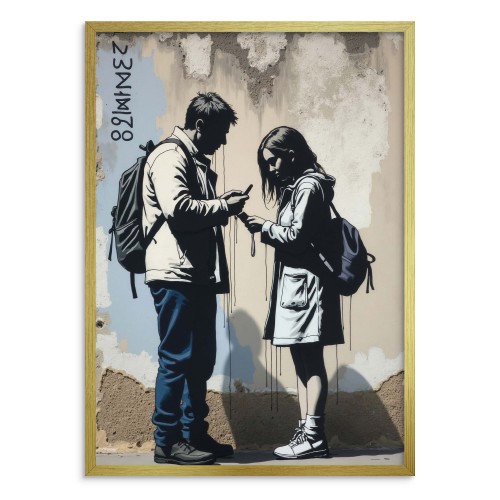 Plakat Street Art – Mural w stylu Banksy’ego | Nowoczesna dekoracja 81691 - zdjęcie 3
