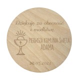 Drewniany magnes podziękowanie dla gości podziękowania Komunia Święta Chrzest 10 sztuk, P06 Naklejkomania - zdjecie 1 - miniatura