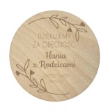 Drewniany magnes podziękowanie dla gości podziękowania Komunia Święta Chrzest 10 sztuk, P09 Naklejkomania - zdjecie 1 - miniatura