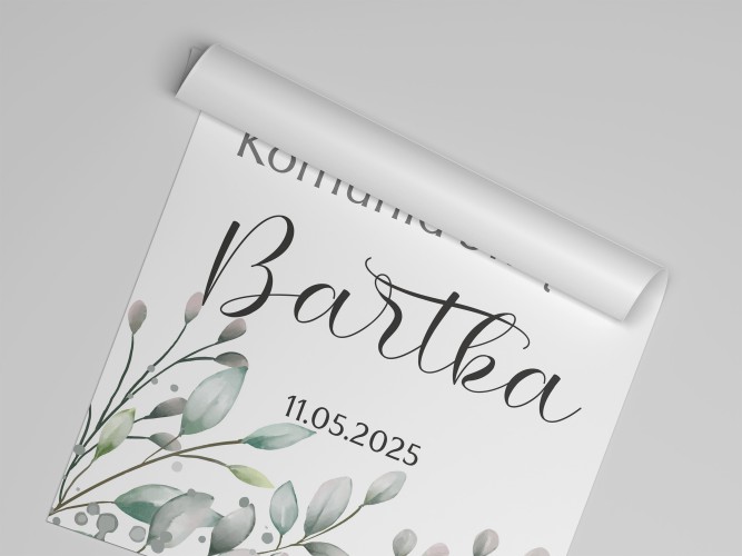 Elegancki Plakat Powitanie gości na Pierwszej Komunii | Tablica Powitalna na Komunię- Pierwsza Komunia Święta 61731 - zdjęcie 2