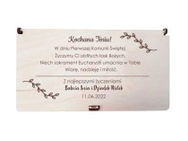 Skrzyneczka, z grawerem, pudełko drewniane na pieniądze, prezent I Komunia, A02 Naklejkomania - zdjecie 1 - miniatura