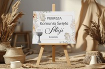 Elegancki Plakat powitalny Komunia Święta I Tablica powitalna na Pierwszą Komunię Świętą I Pamiątka 61740 Naklejkomania - zdjecie 3 - miniatura