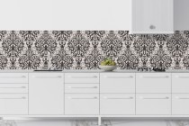 Panel dekoracyjny do kuchni | Płyta na ścianę między szafkami- brązowe ornamenty 81763 Naklejkomania - zdjecie 1 - miniatura